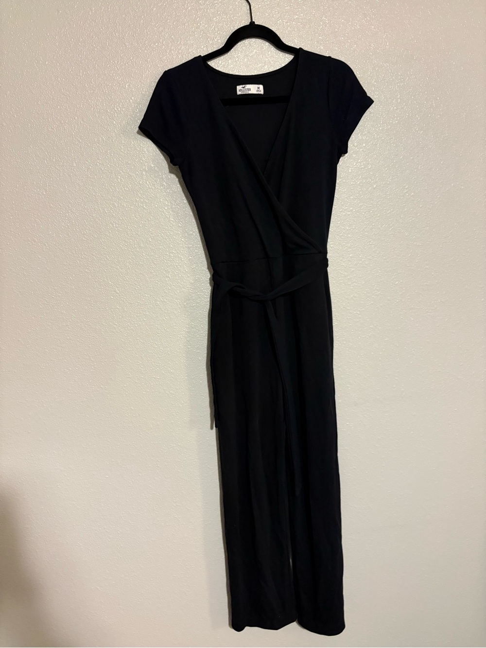 Hollister Surplice Wrap Black tie jumpsuit